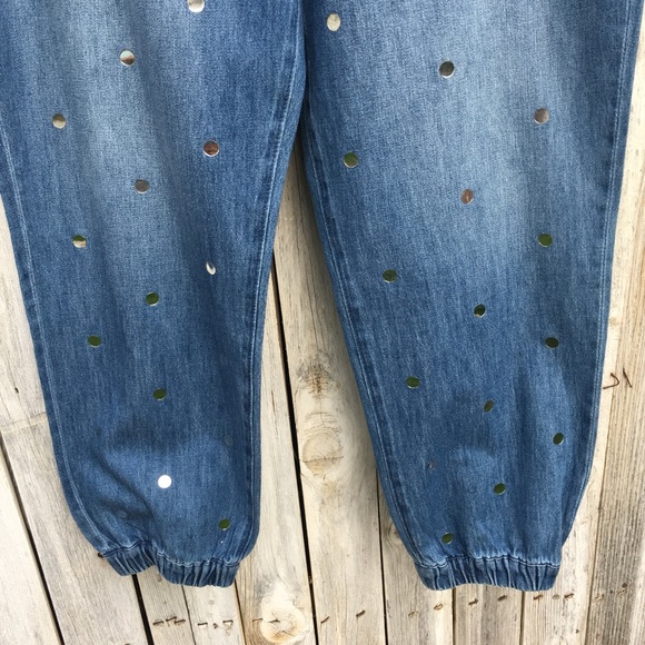 NWT Juicy Couture Del Mar Denim Jogger Pant Blue Wash XL - Picture 8 of 15